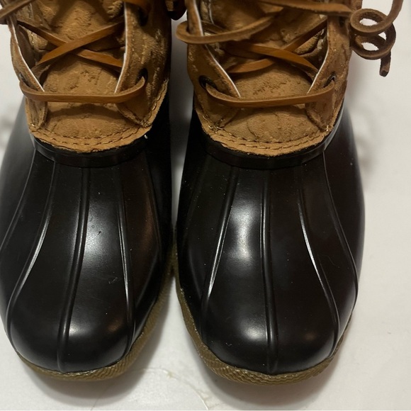 Sperry Cheetah Print Embossed Leather Waterproof Duck Shoes Boat Shoes Boots 7M - Picture 4 of 11